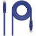 Cat6A, RJ-45, UTP, LSZH, AWG 24, 1 m, Azul en Huesoi