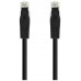 CABLE RED LATIGUILLO RJ45 LSZH CAT.6A UTP AWG24 NEGRO en Huesoi