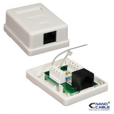 1 x RJ-45, Cat6, Blanco en Huesoi