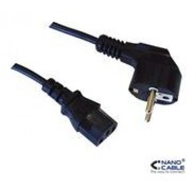 CEE7/C13, AWG 18, 1500W, 5m, Negro en Huesoi