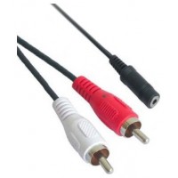 CABLE AUDIO ESTEREO 3.5H-2XRCAM 1.5 M NANOCABLE en Huesoi