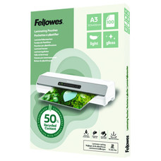 PACK 100 FUNDAS DE PLASTIFICAR RECICLADAS BRILLO A3 FELLOWES 100142988 (Espera 4 dias) en Huesoi PACK 100 FUNDAS DE PLASTIFICAR RECICLADAS BRILLO A3 FELLOWES 100142988 (Espera 4 dias) en Huesoi