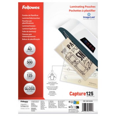 PACK 500 FUNDAS PLASTIFICAR 125 MICRAS BRILLO A3 (303X426 MM) FELLOWES 100144250 (Espera 4 dias) en Huesoi PACK 500 FUNDAS PLASTIFICAR 125 MICRAS BRILLO A3 (303X426 MM) FELLOWES 100144250 (Espera 4 dias) en Huesoi