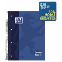 CUADERNO EUROPEANBOOK 5 TAPA EXTRADURA A4+ 120 HOJAS 5X5 COLORES VIVOS 50% HOJAS GRATIS OXFORD 100430279 (MIN5) (Espera 4 dias) en Huesoi