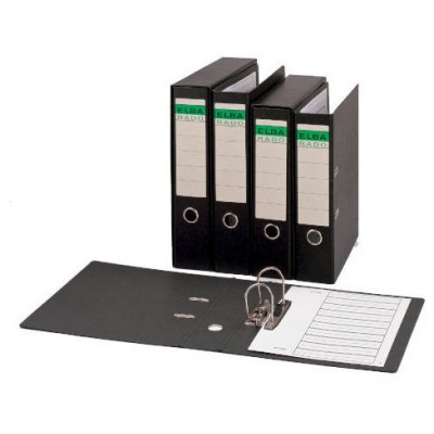 ARCHIVADOR PALANCA CARTÓN COMPACTO FOLIO ANCHO COLOR NEGRO ELBA 100580140 (MIN20) (Espera 4 dias) en Huesoi