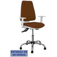 PIQUERAS Y CRESPO Silla Elche blanca asincro bali marron oscuro brazos regulables ruedas de parque en Huesoi