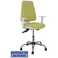 PIQUERAS Y CRESPO Silla Elche blanca asincro bali verde oliva brazos regulables ruedas de parque en Huesoi