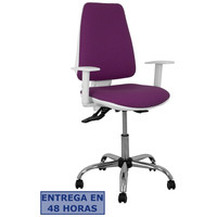 PIQUERAS Y CRESPO Silla Elche blanca asincro bali morado brazos regulables ruedas de parque en Huesoi