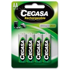 CEGASA PILA RECARGABLE HR6 2100 mAh 1  2V BL.4 UDS en Huesoi