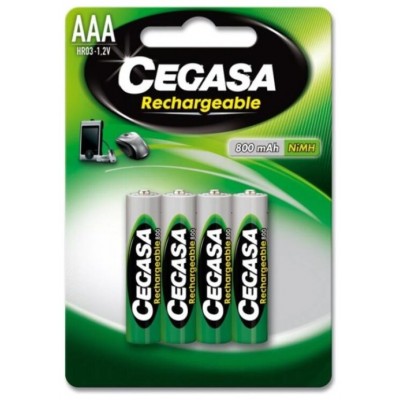 CEGASA PILA RECARGABLE HR03 800 MAH 1 2V BL.4 UDS en Huesoi