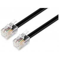 CABLE TELEFONICO PLANO EQUIP RJ11 4P4C AWG28 3M COLOR en Huesoi