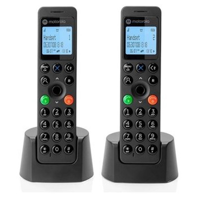 MOTOROLA DOT202 tel&eacute;fono DECT DUO Negro en Huesoi