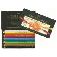 ESTUCHE DE METAL POLYCHROMOS CON 12 LAPICES DE COLORES SURTIDOS FABER CASTELL 110012 (Espera 4 dias) en Huesoi