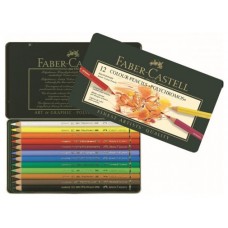 ESTUCHE DE METAL POLYCHROMOS CON 12 LAPICES DE COLORES SURTIDOS FABER CASTELL 110012 (Espera 4 dias) en Huesoi