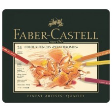 ESTUCHE DE METAL POLYCHROMOS CON 24 LAPICES DE COLORES SURTIDOS FABER CASTELL 110024 (Espera 4 dias) en Huesoi