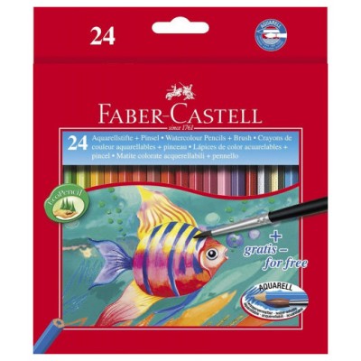 ESTUCHE 24 LÁPICES ESCOLARES ACUARELABLES HT-120224 FABER CASTELL 114425 (Espera 4 dias) en Huesoi