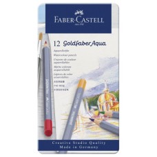 ESTUCHE DE METAL CON 12 LÁPICES DE COLORES ACUARELABLES GOLDFABER. FABER CASTELL 114612 (Espera 4 dias) en Huesoi