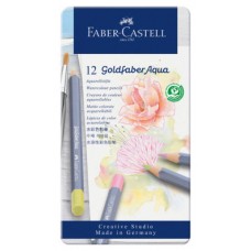 ESTUCHE METÁLICO CON 12 LÁPICES DE COLORES PASTEL ACUARELABLES GOLDFABER. FABER CASTELL 114622 (Espera 4 dias) en Huesoi