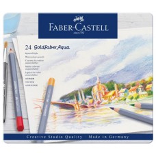 ESTUCHE DE METAL CON 24 LÁPICES DE COLORES ACUARELABLES GOLDFABER. FABER CASTELL 114624 (Espera 4 dias) en Huesoi