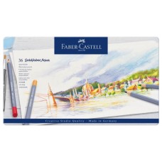 ESTUCHE DE METAL CON 36 LÁPICES DE COLORES ACUARELABLES GOLDFABER. FABER CASTELL 114636 (Espera 4 dias) en Huesoi