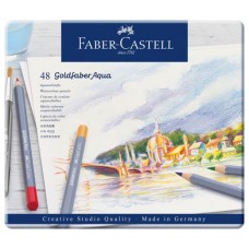 ESTUCHE DE METAL CON 48 LÁPICES DE COLORES ACUARELABLES GOLDFABER. FABER CASTELL 114648 (Espera 4 dias) en Huesoi