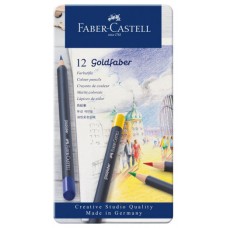 ESTUCHE DE METAL CON 12 LÁPICES DE COLORES GOLDFABER. FABER CASTELL 114712 (Espera 4 dias) en Huesoi