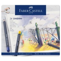 ESTUCHE DE METAL CON 24 LÁPICES DE COLORES GOLDFABER. FABER CASTELL 114724 (Espera 4 dias) en Huesoi