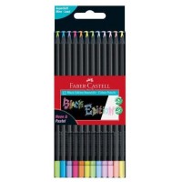 ESTUCHE CARTON 12 LÁPICES DE COLOR NEON BLACK EDITION FABER CASTELL 116410 (Espera 4 dias) en Huesoi