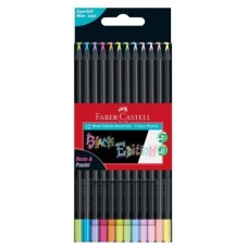 ESTUCHE CARTON 12 LÁPICES DE COLOR NEON BLACK EDITION FABER CASTELL 116410 (Espera 4 dias) en Huesoi