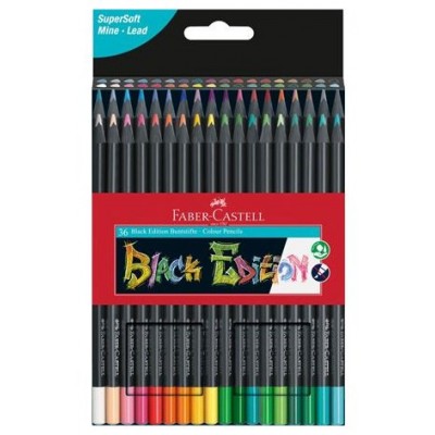 ESTUCHE 36 LÁPICES DE COLORES BLACK EDITION. FABER CASTELL 116436 (Espera 4 dias) en Huesoi