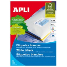 CAJA 100 HOJAS ETIQUETA BLANCA ILC 70X30 1271 APLI (Espera 4 dias) en Huesoi