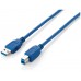 CABLE USB 3.0 EQUIP TIPO A MACHO - B MACHO 1M 128291 en Huesoi