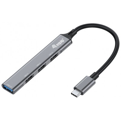 HUB USB-C EQUIP LIFE A 1xUSB-A 3.0 3xUSB-A 2.0 CARCASA en Huesoi