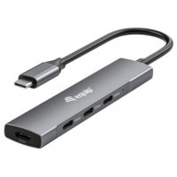 HUB USB-C EQUIP LIFE USB3.2 Gen1 4 PUERTOS USB-C en Huesoi
