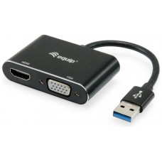 ADAPTADOR USB 3.0 A HDMI / VGA EQUIP 1920 X 1080 60HZ en Huesoi