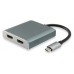 EQUIP ADAPTADOR USB-C MACHO A 2 HDMI HEMBRA 4K en Huesoi
