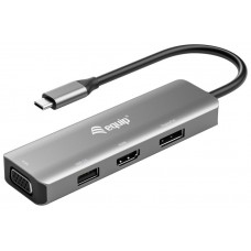 EQUIP ADAPTADOR USB-C 5IN1 HDMI  DP 4K  VGA  USB 2.0 TIPO A en Huesoi