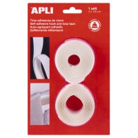 BLISTER 2 CINTAS TIPO VELCRO ADHESIVAS COLOR BLANCO 20 MM X 1 M APLI 13657 (Espera 4 dias) en Huesoi