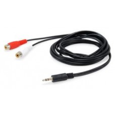 CABLE AUDIO MINI JACK 3.5MM MACHO a 2 RCA HEMBRA 2.5M en Huesoi