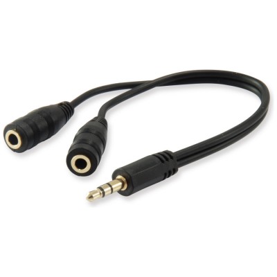 CABLE AUDIO MINI JACK 3.5MM MACHO A 2 JACK 3.5MM en Huesoi