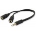 CABLE AUDIO MINI JACK 3.5MM MACHO A 2  JACK 3.5MM en Huesoi