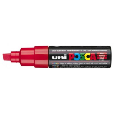 MARCADOR PC-8K POSCA PUNTA B 8MM. ROJO UNI-BALL 300525000 (MIN6) (Espera 4 dias) en Huesoi