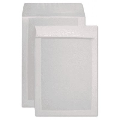 CAJA 125 BOLSAS FOLIO PROLONGADO (260X360) OFFSET BLANCO 120 G.CARTOSAM RESPALDO CARTÓN 450 GRS. AUTOADHESIVO TIRA SILICONA SAM 149074 (Espera 4 dias) en Huesoi