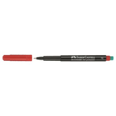 MARCADOR PERMANENTE MULTIMARK PUNTA FINA ROJO FABER CASTELL 151321 (MIN10) (Espera 4 dias) en Huesoi