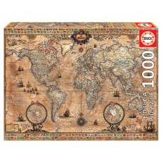 Educa Antique World Map Puzzle rompecabezas 1000 pieza(s) (Espera 4 dias) en Huesoi