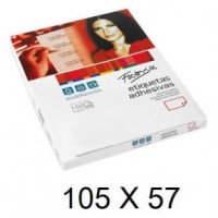 CAJA 100 HOJAS ETIQUETAS ADHESIVAS ILC BLANCA 105X57 FABRISA 15317 (Espera 4 dias) en Huesoi