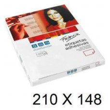 CAJA 100 HOJAS ETIQUETAS ADHESIVAS ILC BLANCA 210X148 FABRISA 15322 (Espera 4 dias) en Huesoi