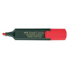 MARCADOR FLUOR TEXTLINER ROJO FABER CASTELL 154821 (MIN10) (Espera 4 dias) en Huesoi