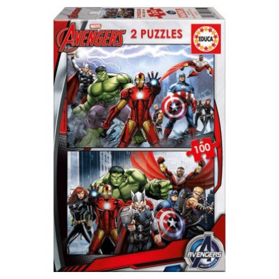 PUZZLE 2x100 AVENGERS DE 6-8 AÑOS EDUCA BORRAS 15771 (Espera 4 dias) en Huesoi