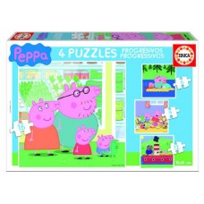 PUZZLE PROGRESIVOS PEPPA PIG 6-9-12-16 DE 3-5 AÑOS EDUCA BORRAS 15918 (Espera 4 dias) en Huesoi